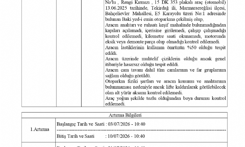 Satış İlanı