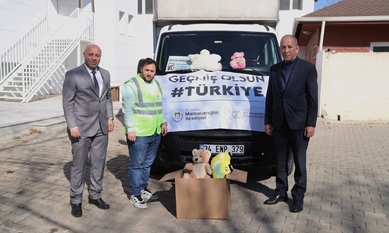 MARMARAEREĞLİSİ BELEDİYESİ’NDEN DEPREM BÖLGESİNE OYUNCAK DESTEĞİ