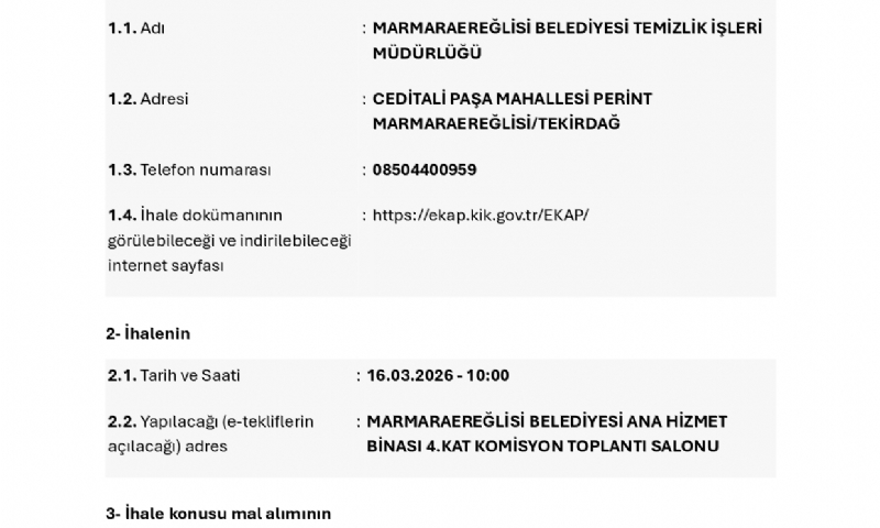 İlan ( Biyosidal Alımı)