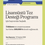 TEZ DESTEĞİ DUYURUSU