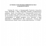 ÇEVRESEL ETKİ DEĞERLENDİRMESİ OLUMLU KARARI DUYURUSU